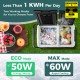 Dual zone 12V 42QT car refrigerator in black, featuring rapid cooling, energy-saving modes, and portable design for.